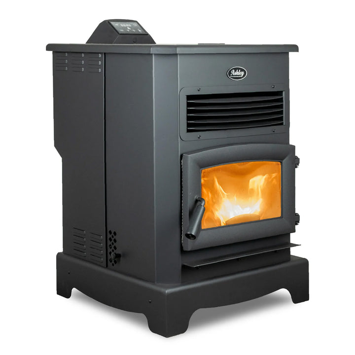 Ashley Hearth Pellet Stove Home Heater WiFi & Bluetooth Control, AP5622-W, Black
