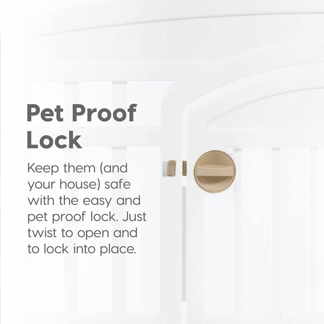 IRIS USA 24" Dog Playpen w/Door, 4-Panel Pet Enclosure for Small Dogs (Open Box)