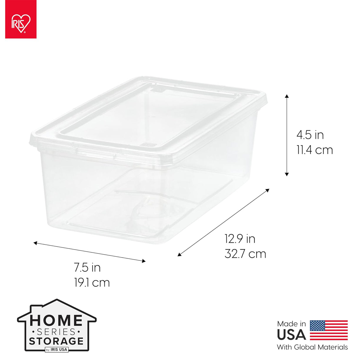 IRIS USA 40 Pack 6 Qt Storage Bin, Clear Stackable Plastic Containers with Lids - VMInnovations