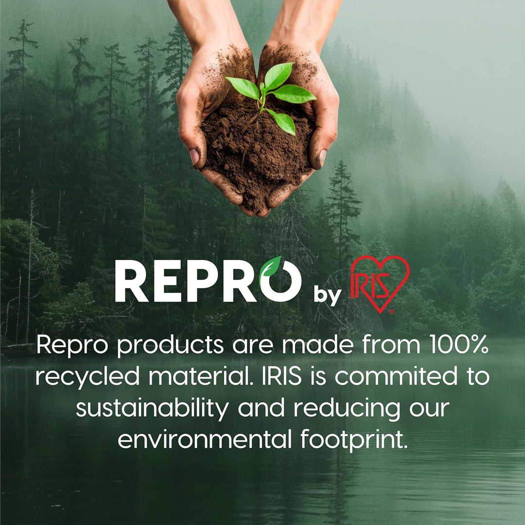 IRIS USA Plastic Organizer with Lids for Letter/Legal Files, Navy/Gray, 4 Pack