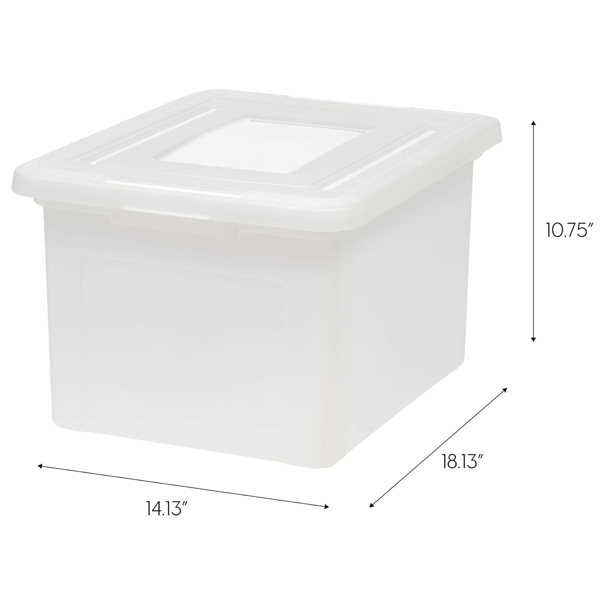 IRIS USA 8 Pack Plastic Organizer with Lids for Letter/Legal File, 35 Qt, Pearl