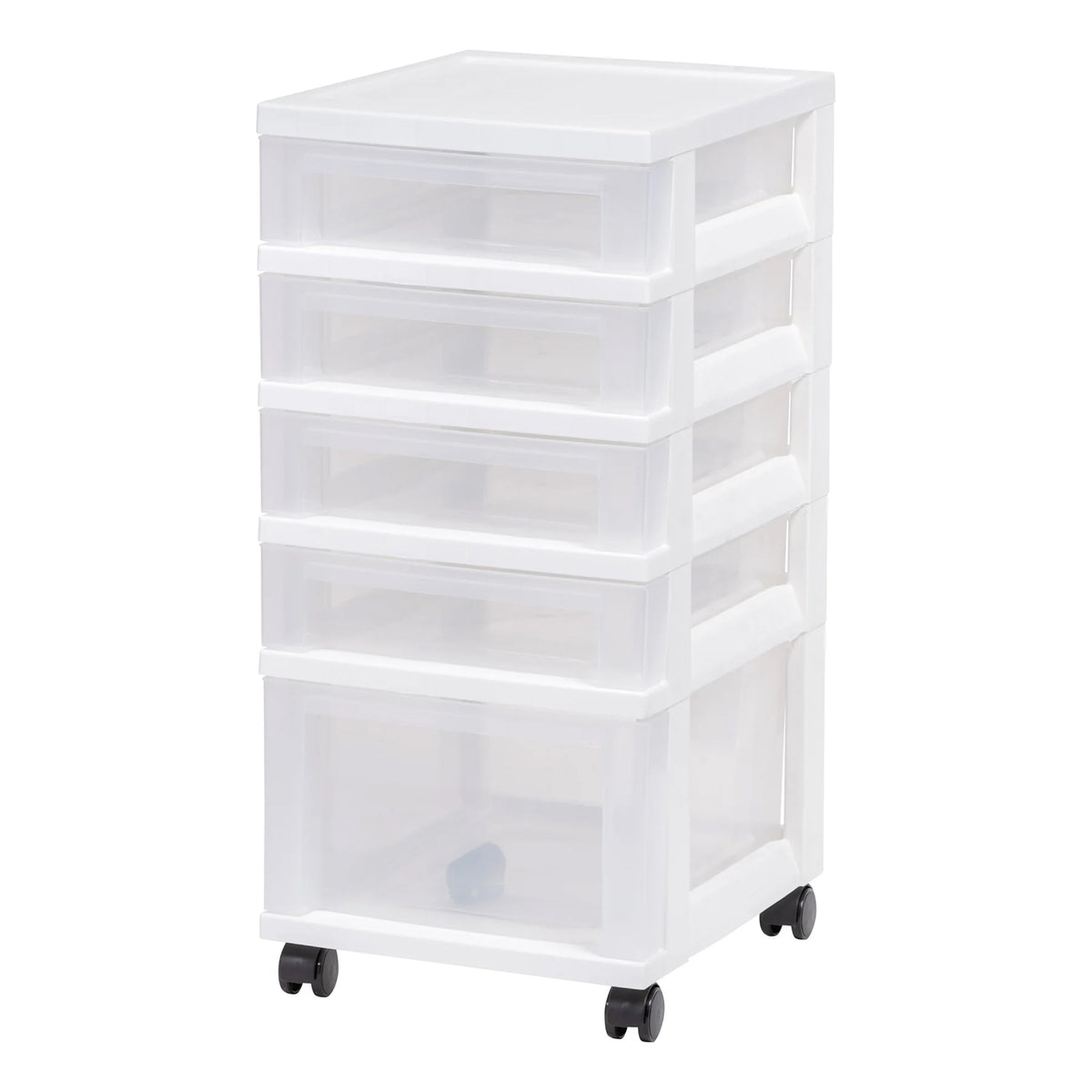 IRIS USA 5-Drawer Rolling Storage Cart Plastic Organizer for Crafts (Open Box)