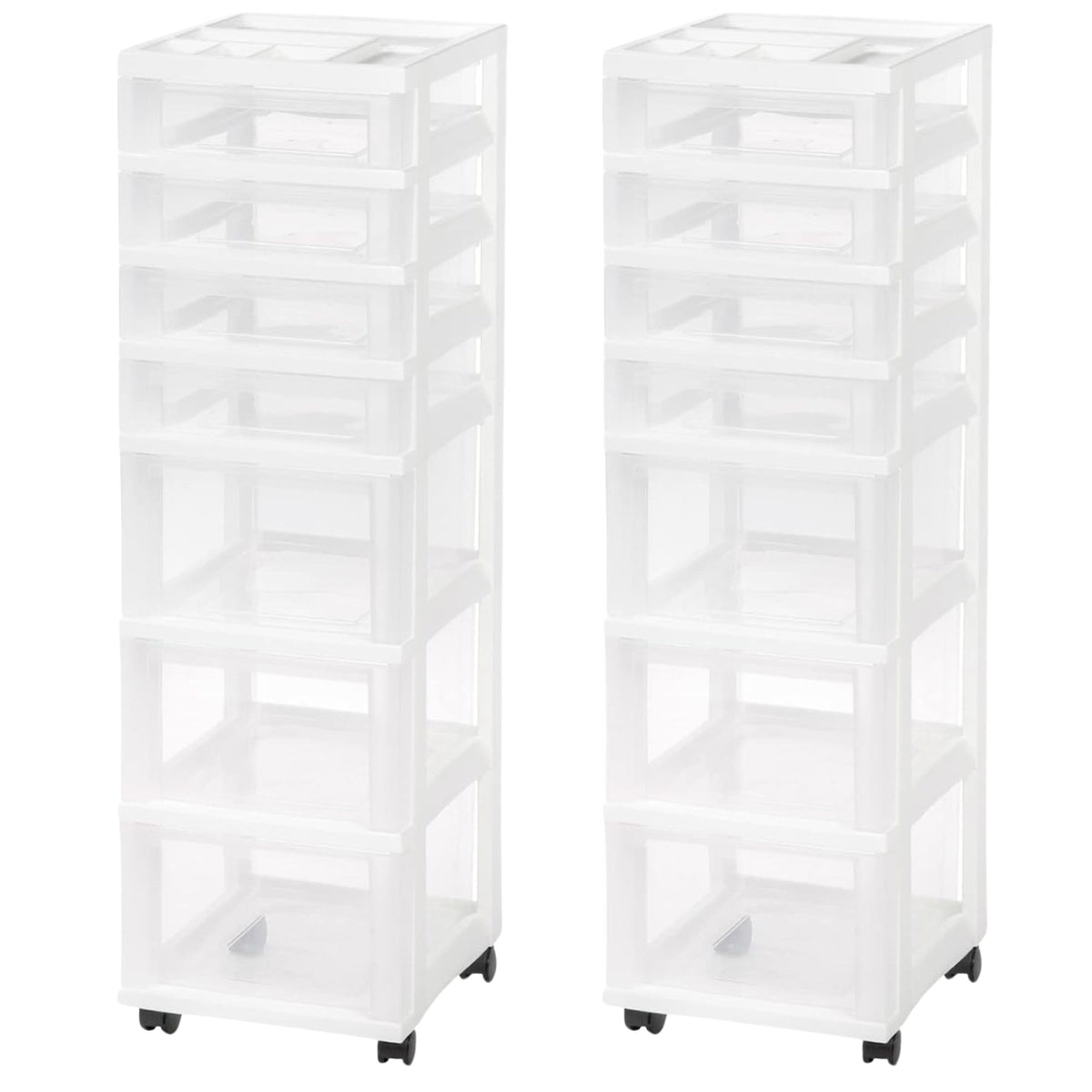 IRIS USA 7-Drawer Plastic Storage Cart with Wheels (Open Box)
