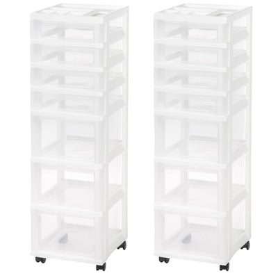 IRIS USA 7-Drawer Plastic Storage Cart with Wheels (Open Box)