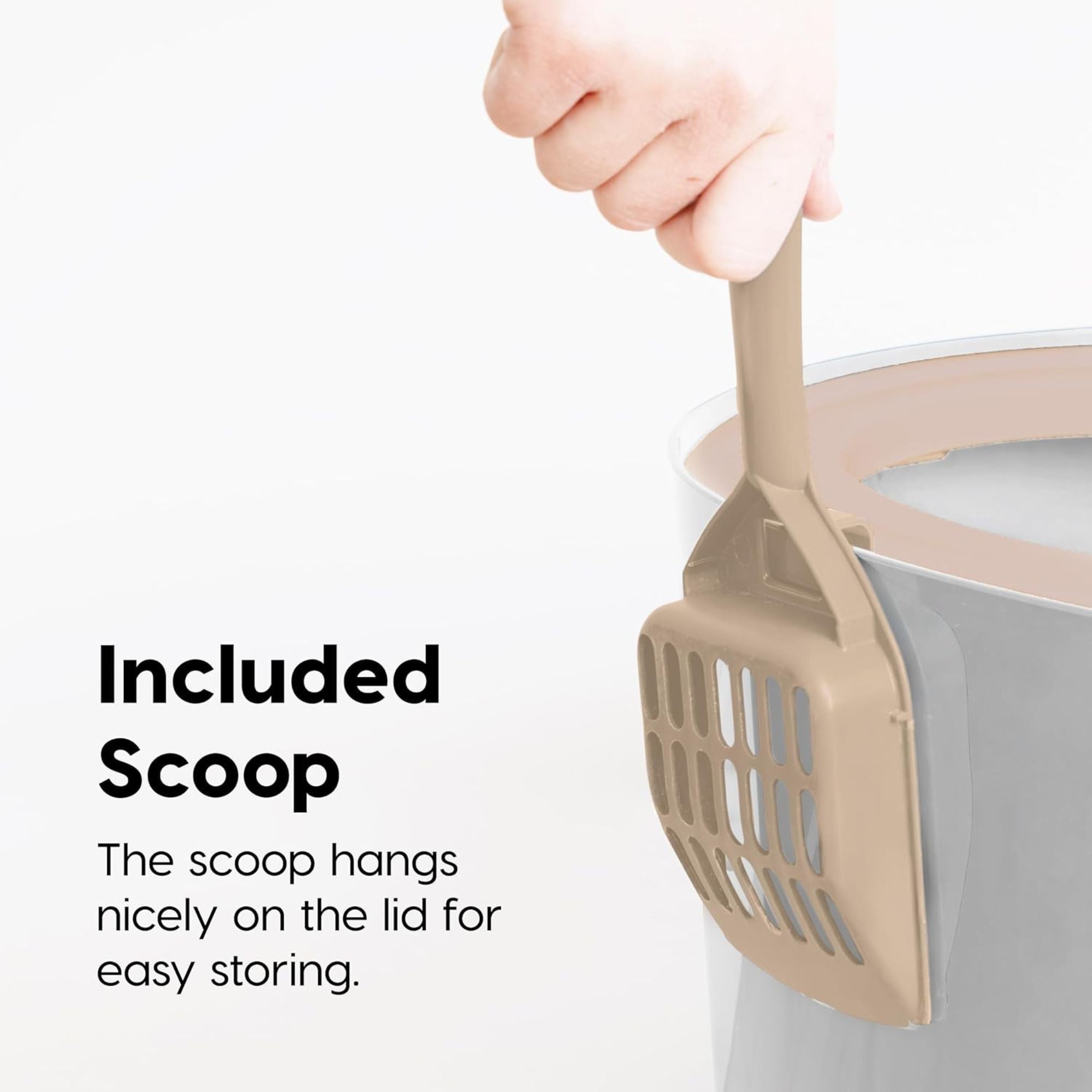 IRIS USA Cat Litter Box, Large Top Entry with Catching Lid & Scoop, (Used) - VMInnovations