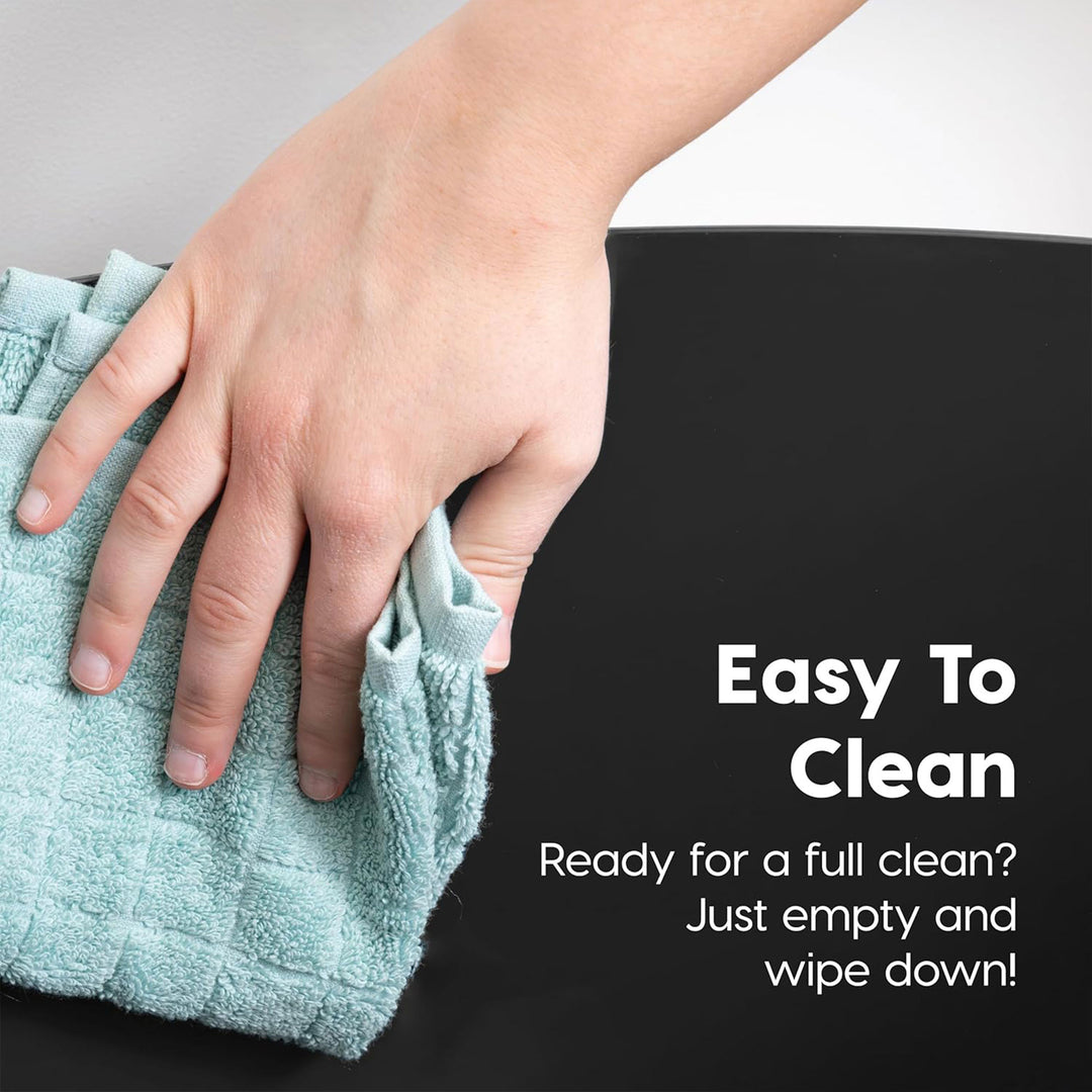 IRIS USA Large Top Entry Cat Litter Box with Lid and Scoop, Dog Proof, Black