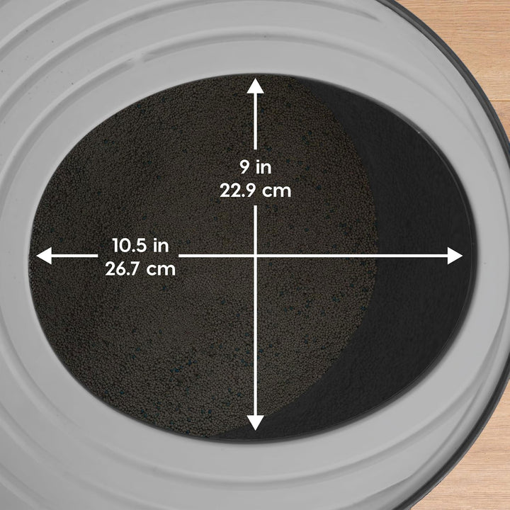 IRIS USA Large Top Entry Cat Litter Box with Lid and Scoop, Dog Proof, Black