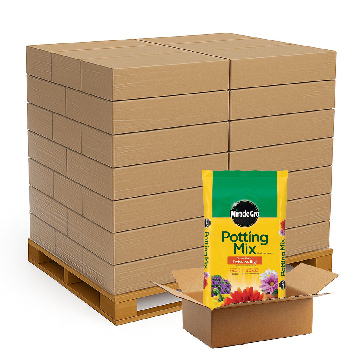 Miracle-Gro 39 Pack Potting Mix, Container Plants, Flowers, Vegetables, 2 Cu Ft