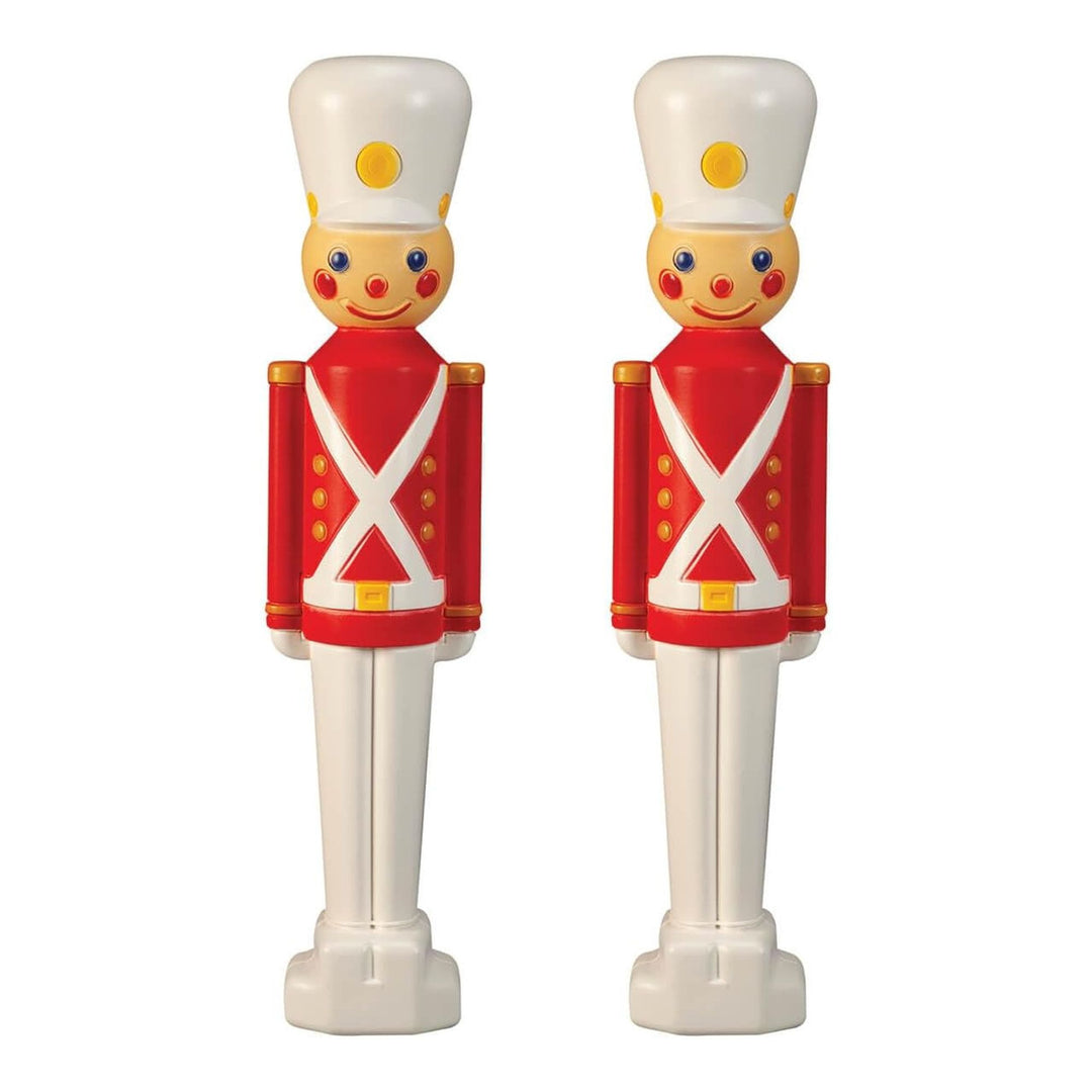 Union Products 31" Light-Up Christmas Toy Soldier, Outdoor Holiday Decor, 2 Pack