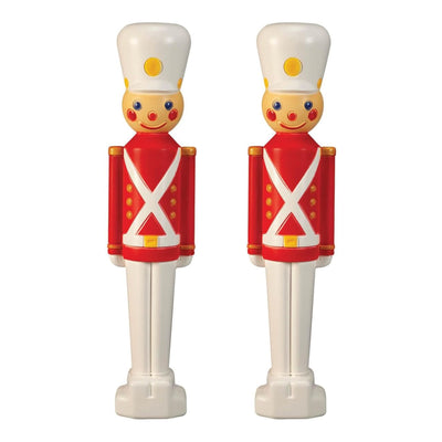 Union Products 31" Light-Up Christmas Toy Soldier, Outdoor Holiday Decor, 2 Pack