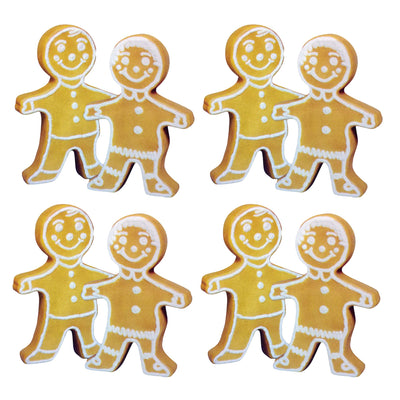 Union Products Reversible Holiday Gingerbread, Outdoor Light Up Decor, 4 Pack