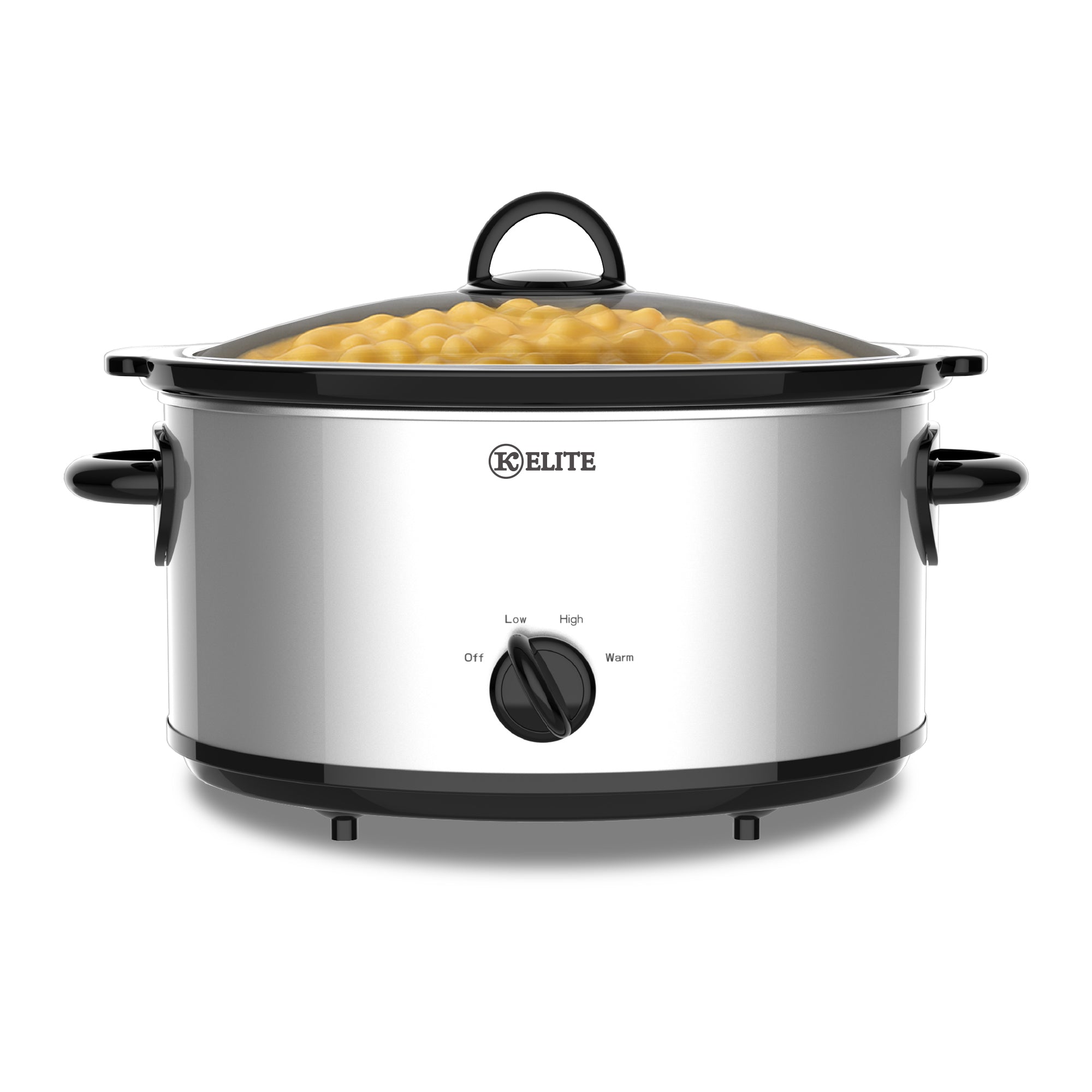 Kitchen Elite 7 Qt Slow Cooker, Stainless Steel Ceramic Crock Pot  (Open Box) - VMInnovations