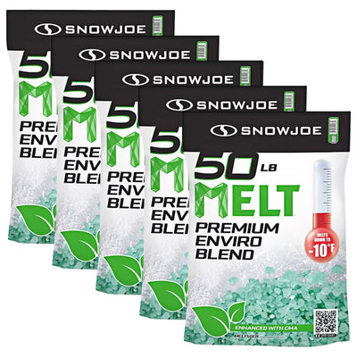 Snow Joe 5 Pack Enviro Blend Ice Snow Melt, Safe for Concrete & Plants, 50 lb