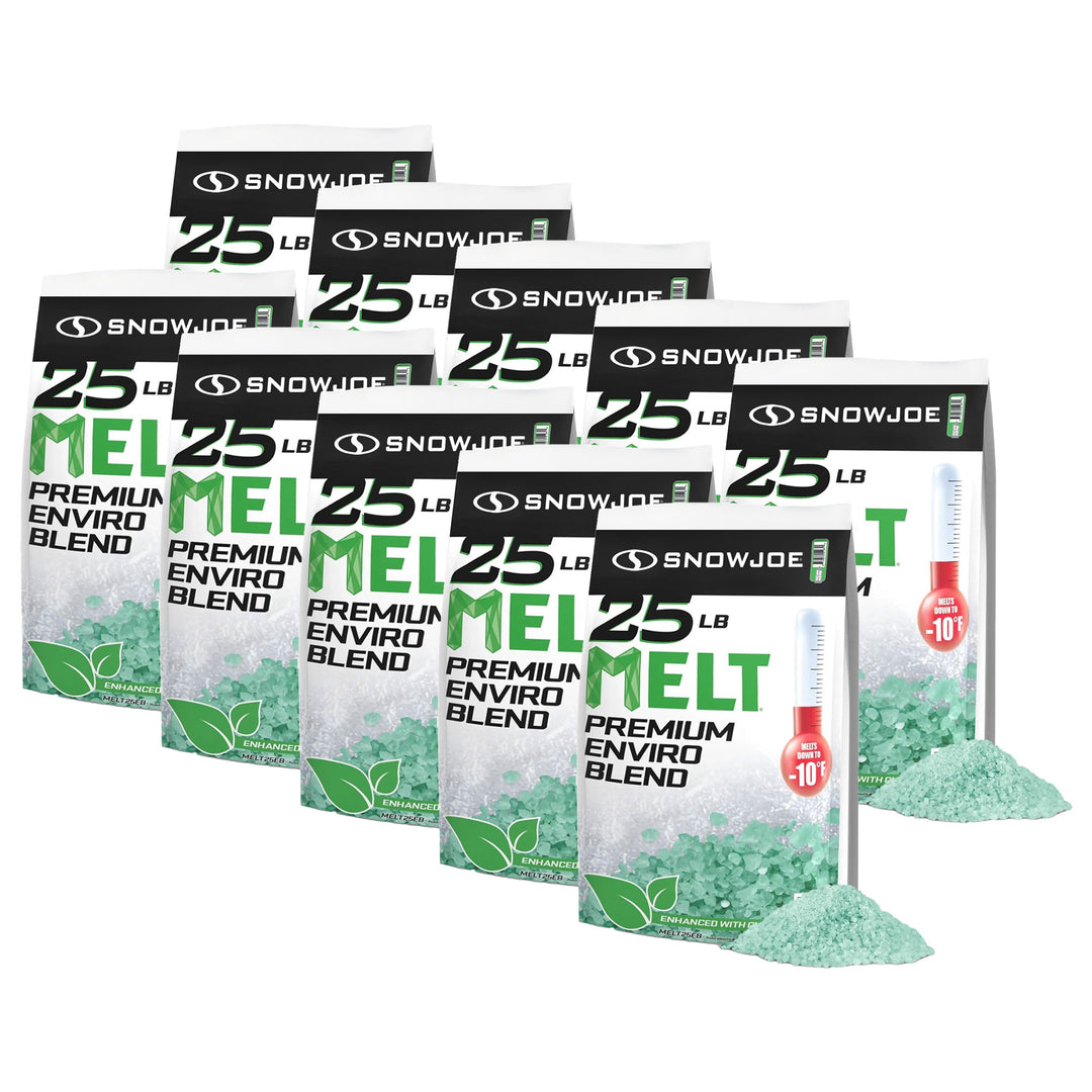 Snow Joe 10 Pack Melt Enviro Blend Ice/Snow Deicer, Pet-Friendly for Driveways