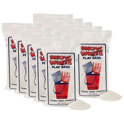 U.S. Silica Snow White Play Sand Sparkling White & Super Soft, 50 Pound, 10 Pack