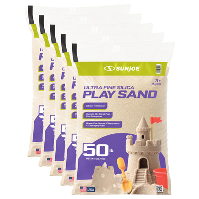 Sun Joe Ultra Fine Silica Play Sand, Sandboxes & Sensory Tables, 50 lbs, 5 Pack