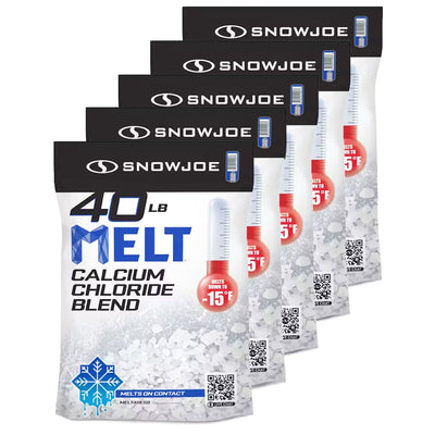 Snow Joe 5 Pack Calcium Chloride Deicer & Snow Removal, 40 Pound Bag, MELT40ESB - VMInnovations