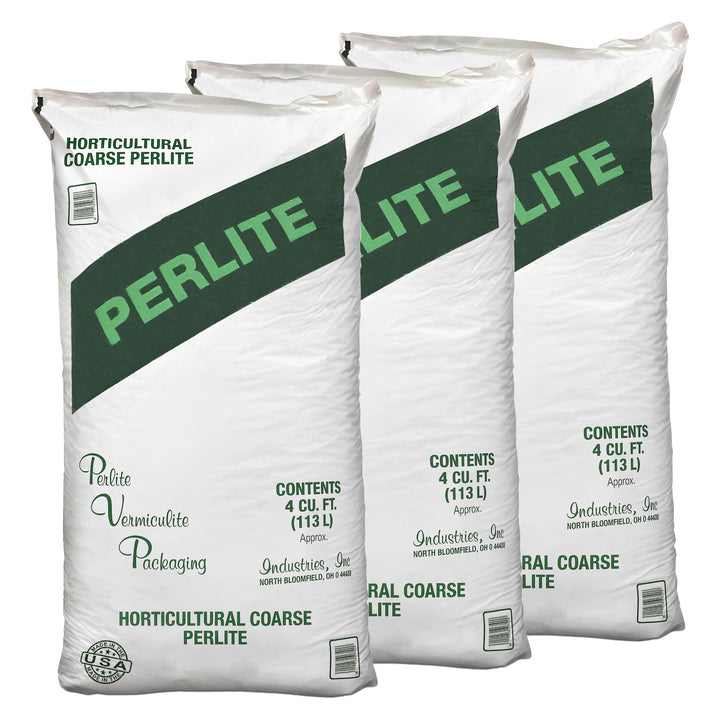 PVP Industries 3 Pack Organic Coarse Perlite Planting Soil Additive, 4 cu ft