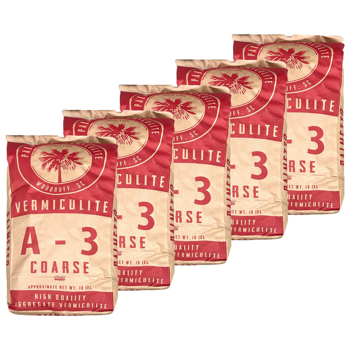 Palmetto 5 Pack 4 Cubic Foot Organic Grade 3 Coarse Vermiculite Planting Soil Additive