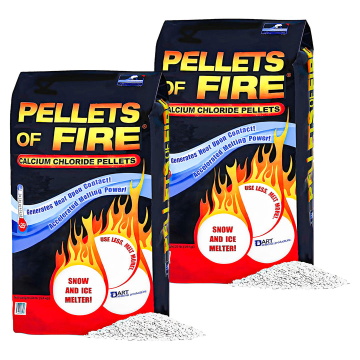 Snow Joe 2 Pack Pellets of Fire Ice Melter Driveways Sidewalks Concrete, 20 lb