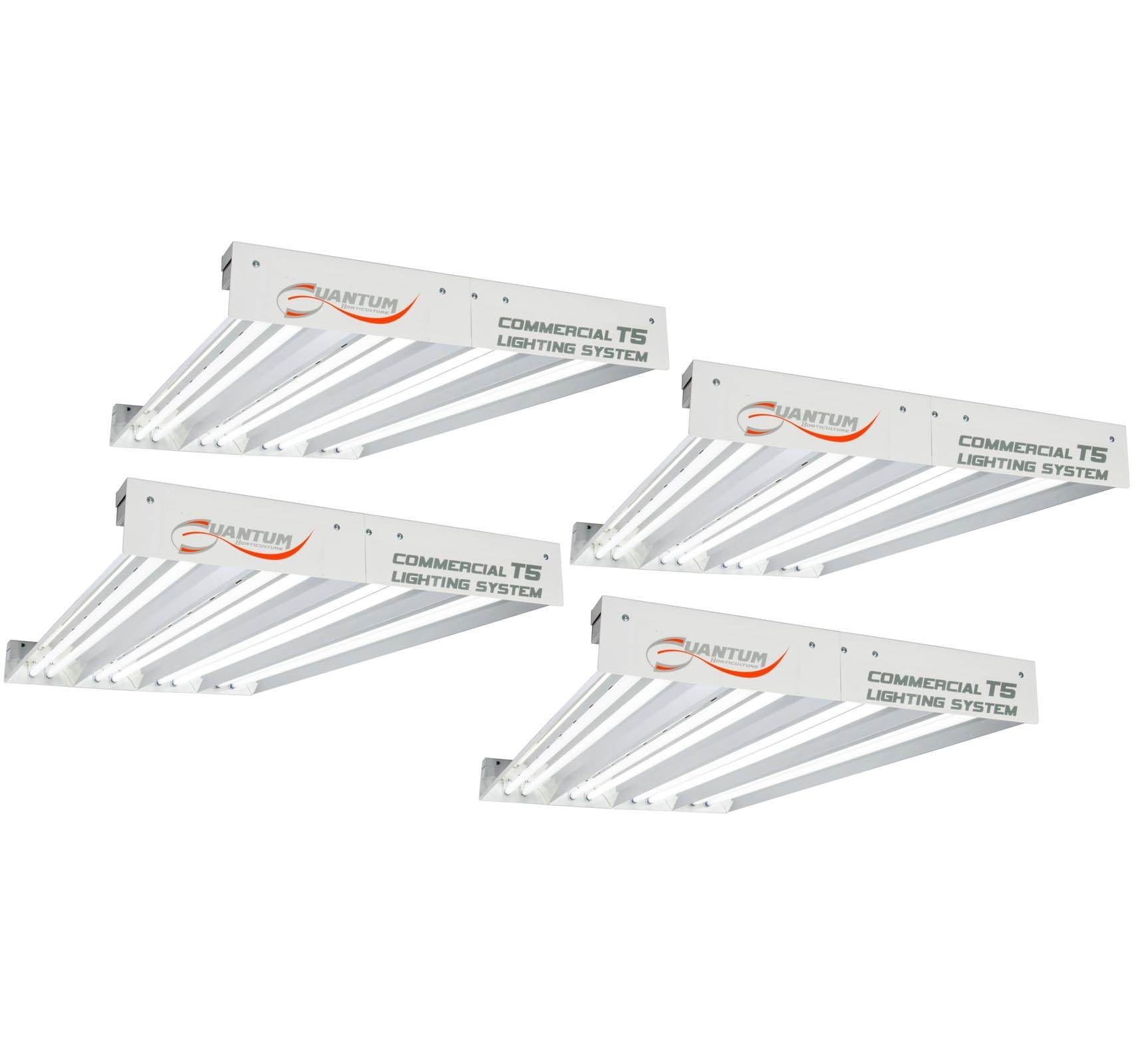 Quantum Quantum-7101 8-Tube Hydroponic 4 Ft Garden Grow Light Fixtures (4 Pack)