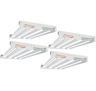 Quantum Quantum-7101 8-Tube Hydroponic 4 Ft Garden Grow Light Fixtures (4 Pack)