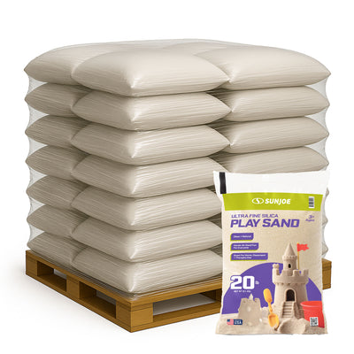 Sun Joe Ultra Fine Silica Play Sand, Sandboxes & Sensory Tables, 20 lb, 224 Pack