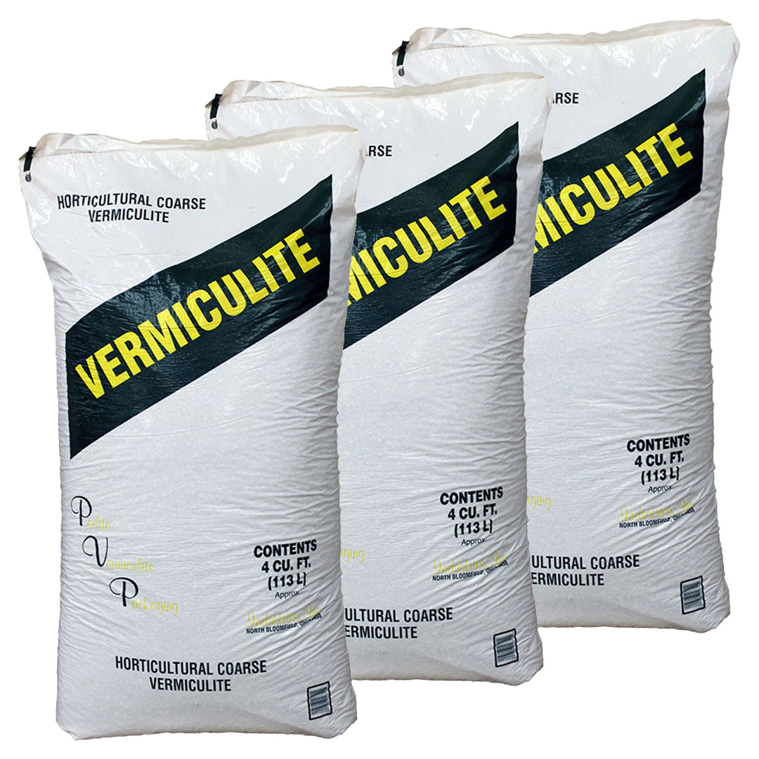 PVP Industries Medium Vermiculite Professional Grade Soil Conditioner, 3 Pack