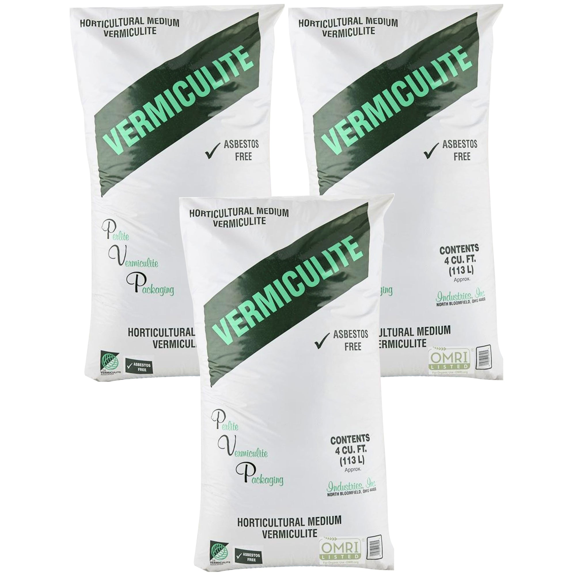 PVP Industries Medium Vermiculite Professional Grade Soil Conditioner, 3 Pack