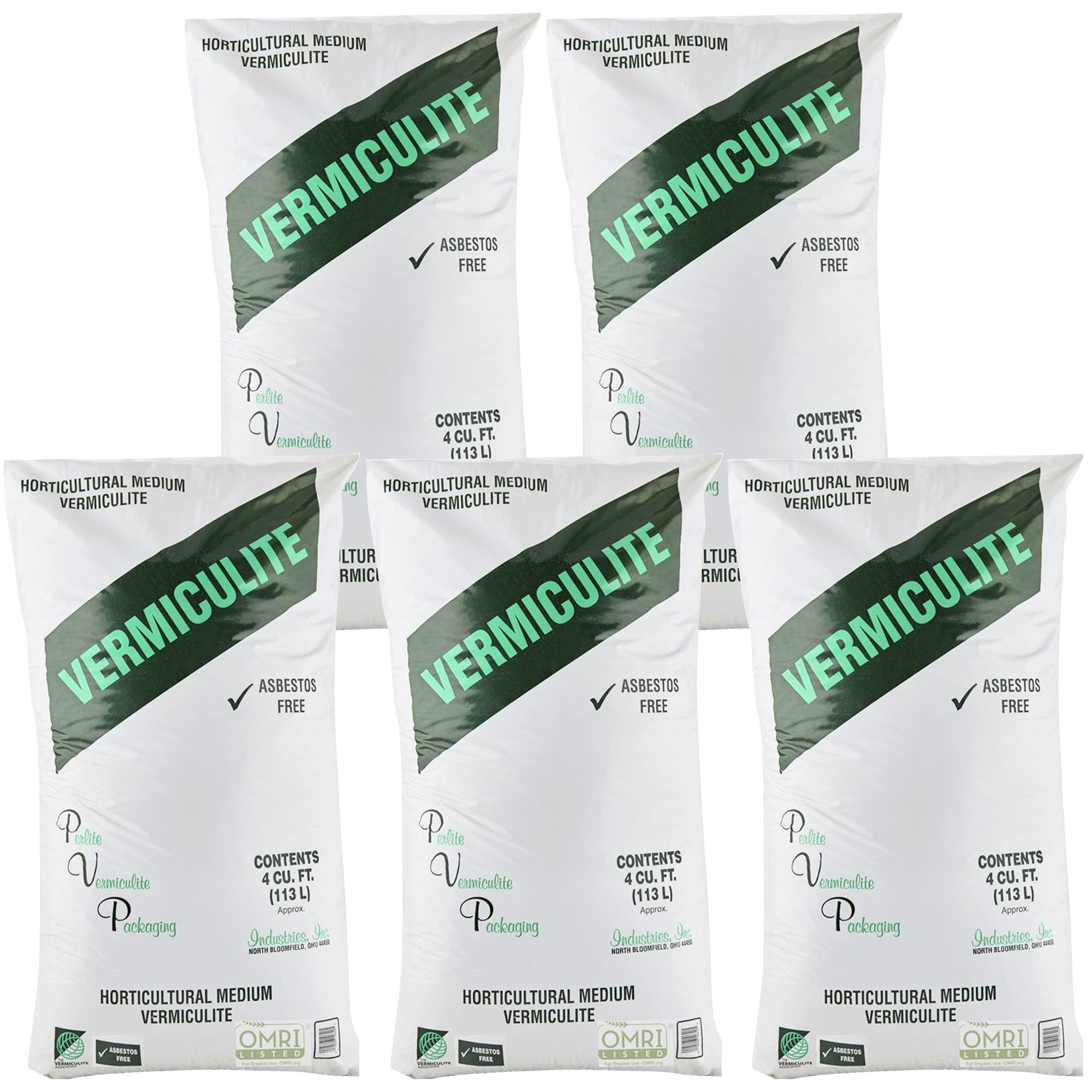PVP Industries Medium Vermiculite Professional Grade Soil Conditioner, 5 Pack