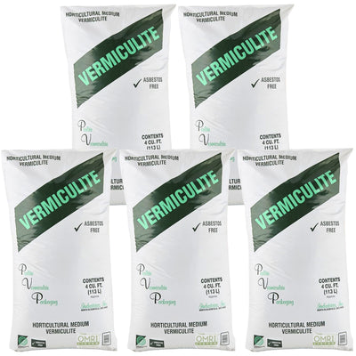 PVP Industries Medium Vermiculite Professional Grade Soil Conditioner, 5 Pack