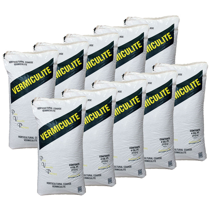 PVP Industries Medium Vermiculite Professional Grade Soil Conditioner, 10 Pack