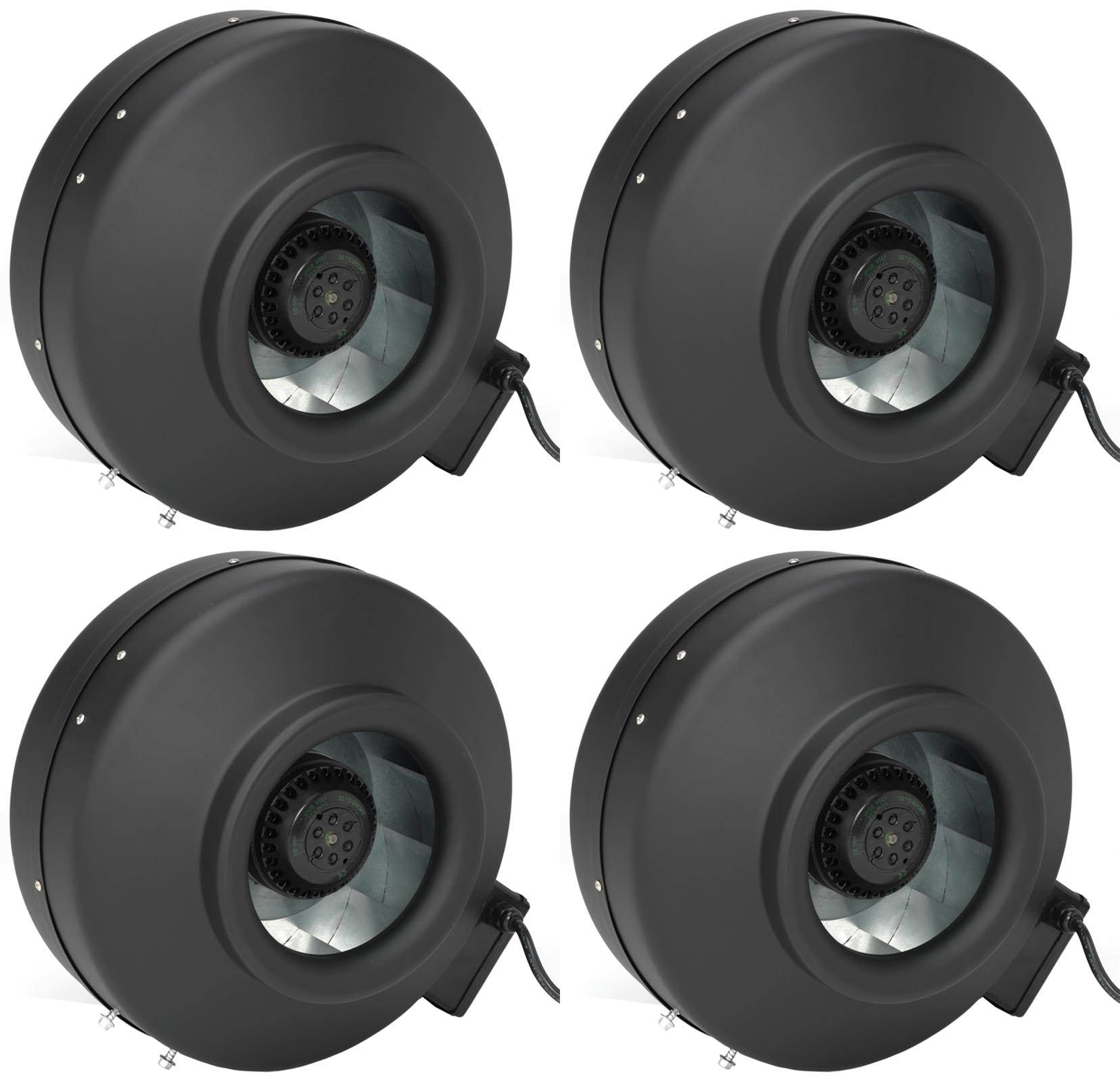 (4) CAP Valuline 6" 435 CFM Hydroponic Centrifugal Inline Fan Blowers | VLF-6