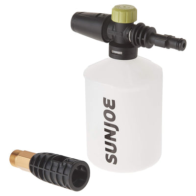 Sun Joe Adjustable Snow Foamer Cannon, Adapters for SPX Pressure Washers, 26 oz