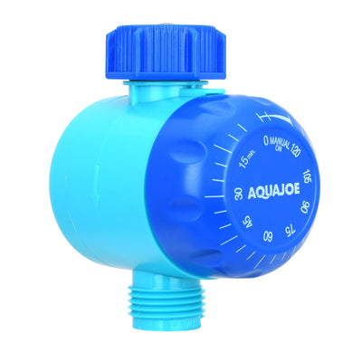Aqua Joe 2 Pack Mechanical Hose Timer, 2-Hour Max, Manual Bypass, AJ-WTX2
