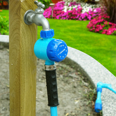 Aqua Joe 2 Pack Mechanical Hose Timer, 2-Hour Max, Manual Bypass, AJ-WTX2