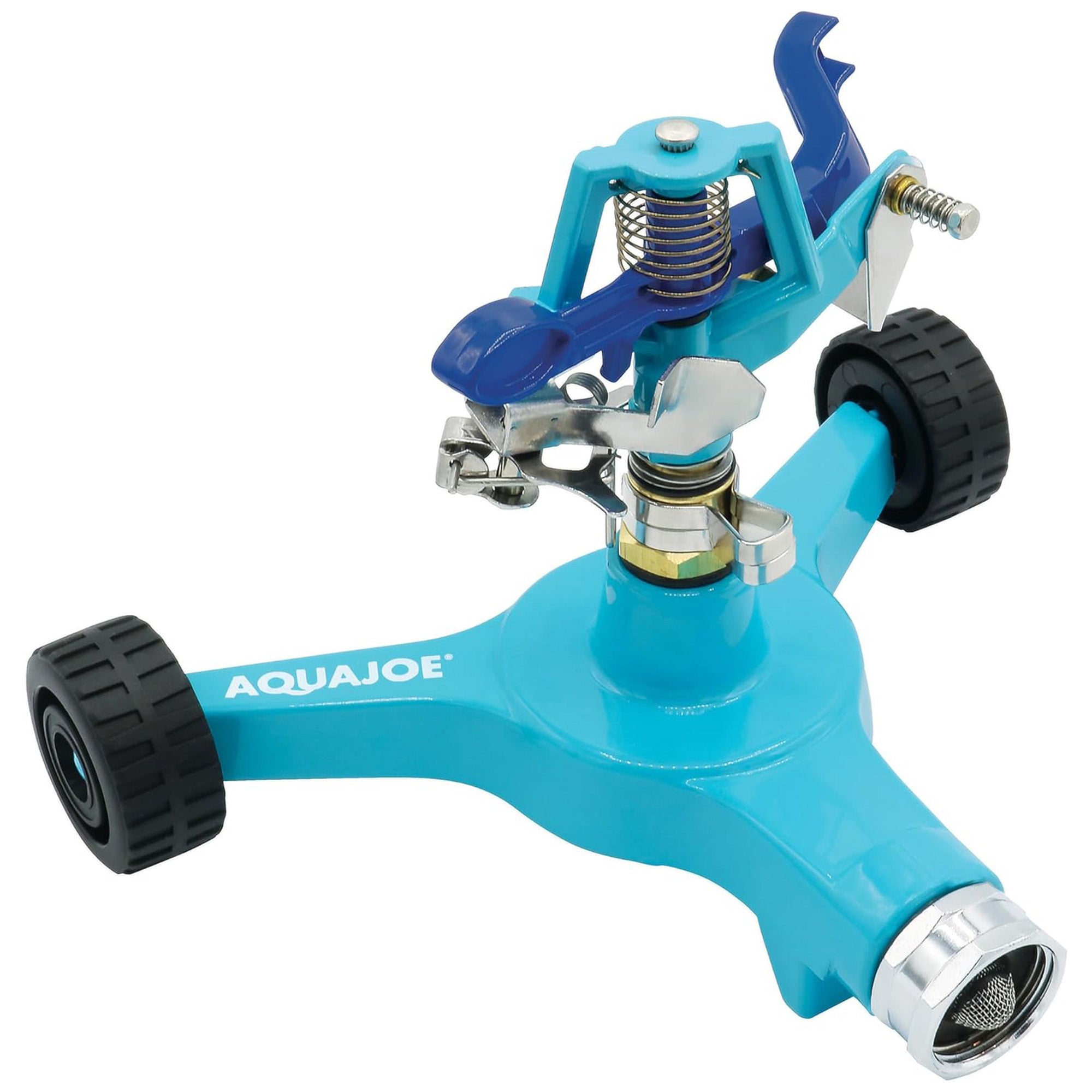 Aqua Joe Indestructible Zinc Impulse 360 Sprinkler, 6'' Wheel Base, AJ-IS6WB - VMInnovations