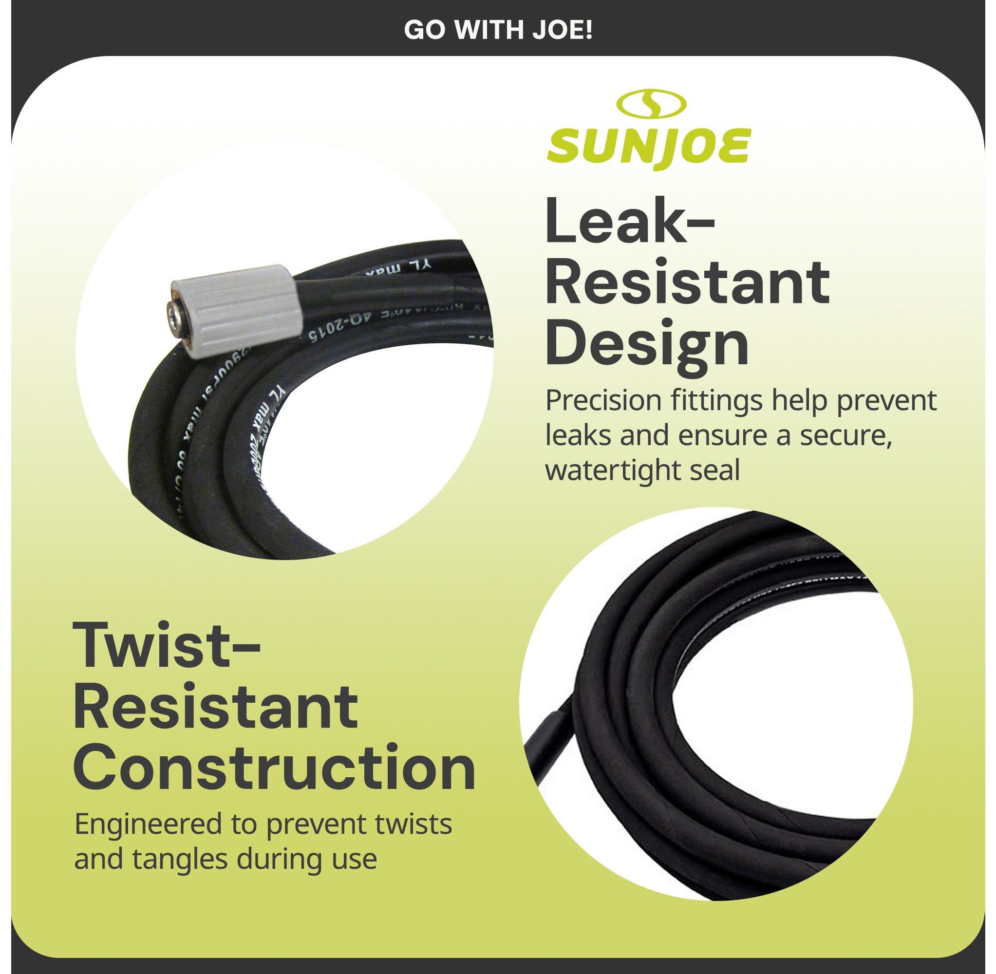 Sun Joe Replacement High Pressure Hose for SPX Series Pressure Washers, Black
