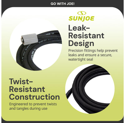 Sun Joe Replacement High Pressure Hose for SPX Series Pressure Washers, Black