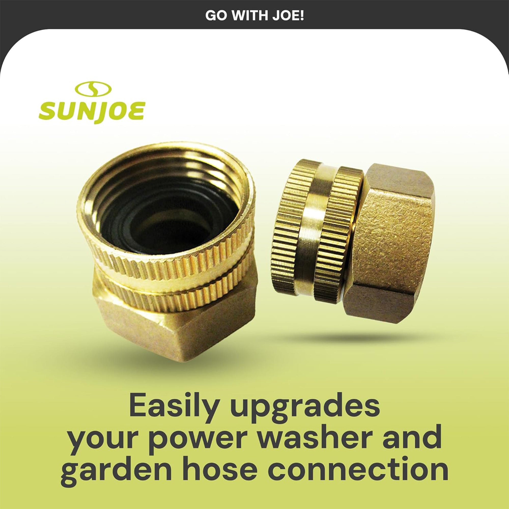 Sun Joe Universal Dual Swivel Brass Double Female Connector, 3/4"x3/4", SPX-BSC