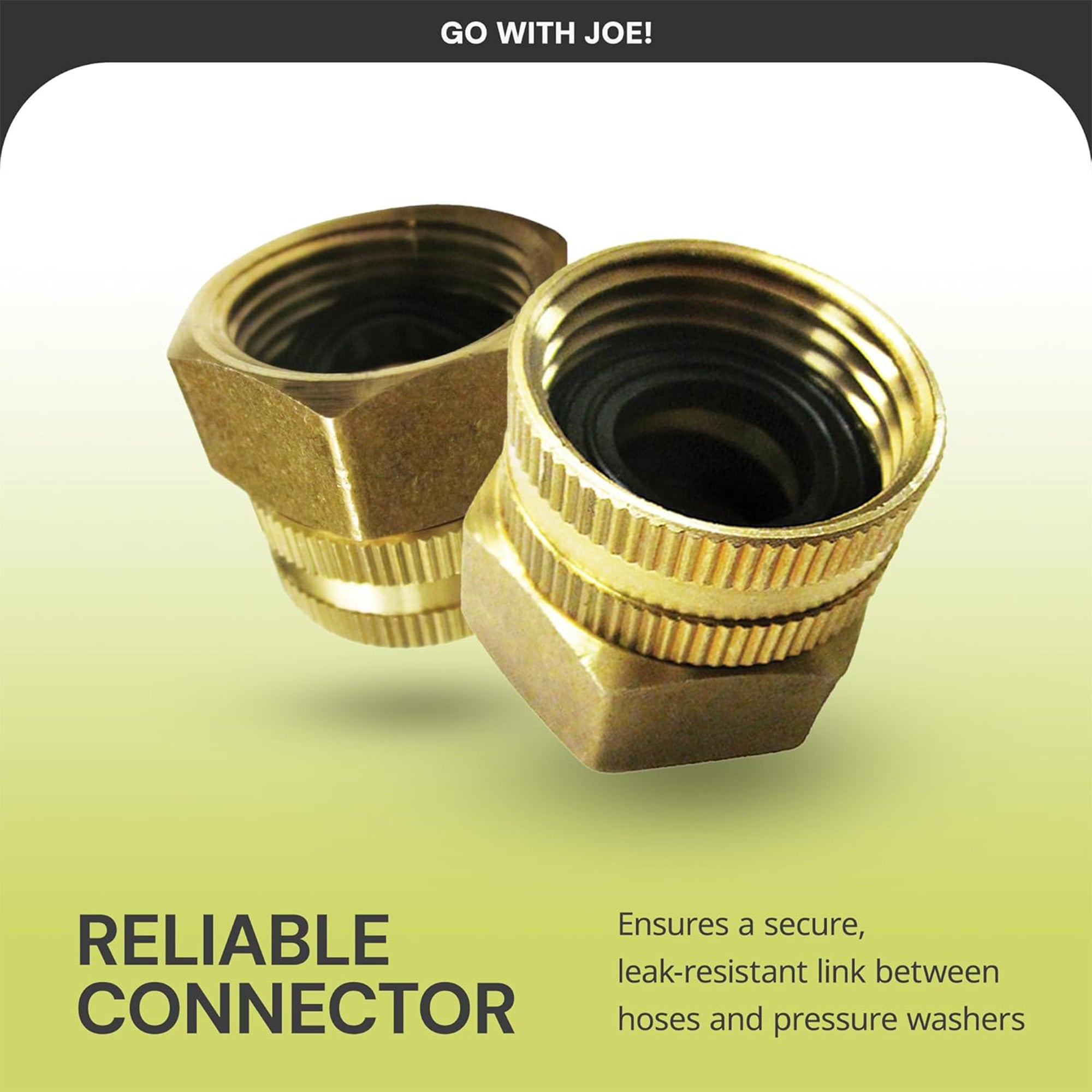 Sun Joe Universal Dual Swivel Brass Double Female Connector, 3/4"x3/4", SPX-BSC