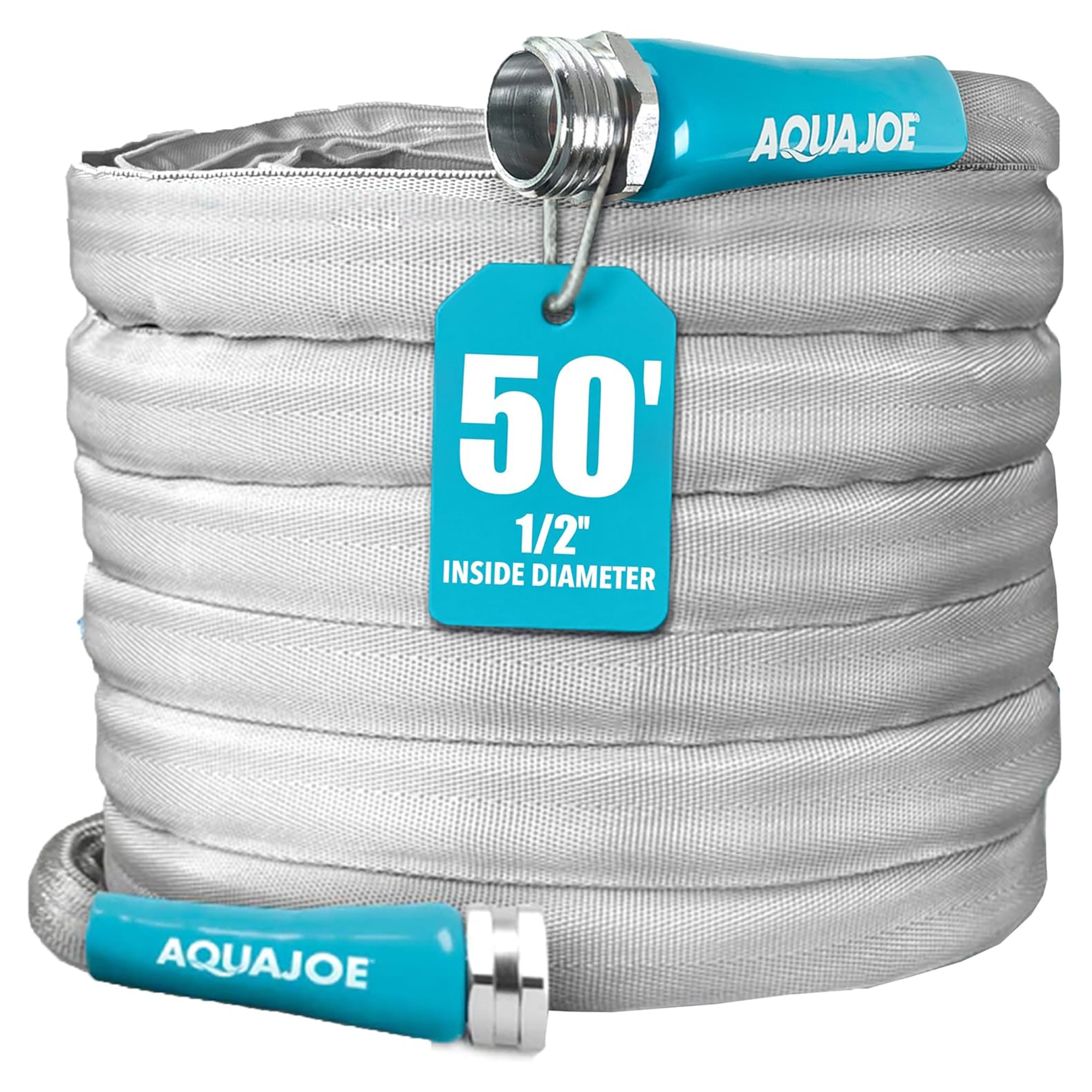 Aqua Joe Xtreme FiberJacket Garden Hose, Kink-Resistant, 50' x 1/2" (Used)