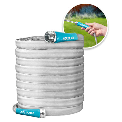 Aqua Joe Xtreme FiberJacket Garden Hose, Kink-Resistant, 100' x 1/2" (Open Box)