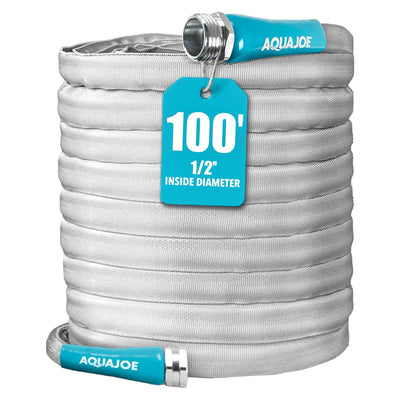 Aqua Joe Xtreme FiberJacket Garden Hose, Kink-Resistant, 100' x 1/2" (Open Box)