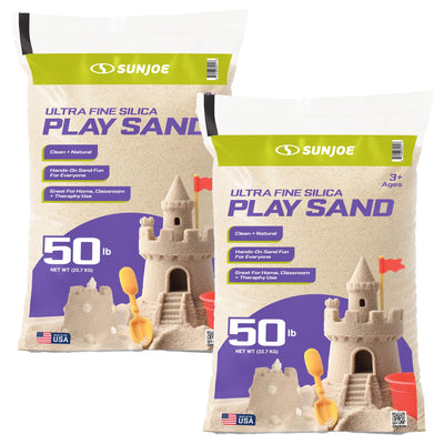 Sun Joe Ultra Fine Silica Play Sand, Sandboxes & Sensory Tables, 50 lbs, 2 Pack