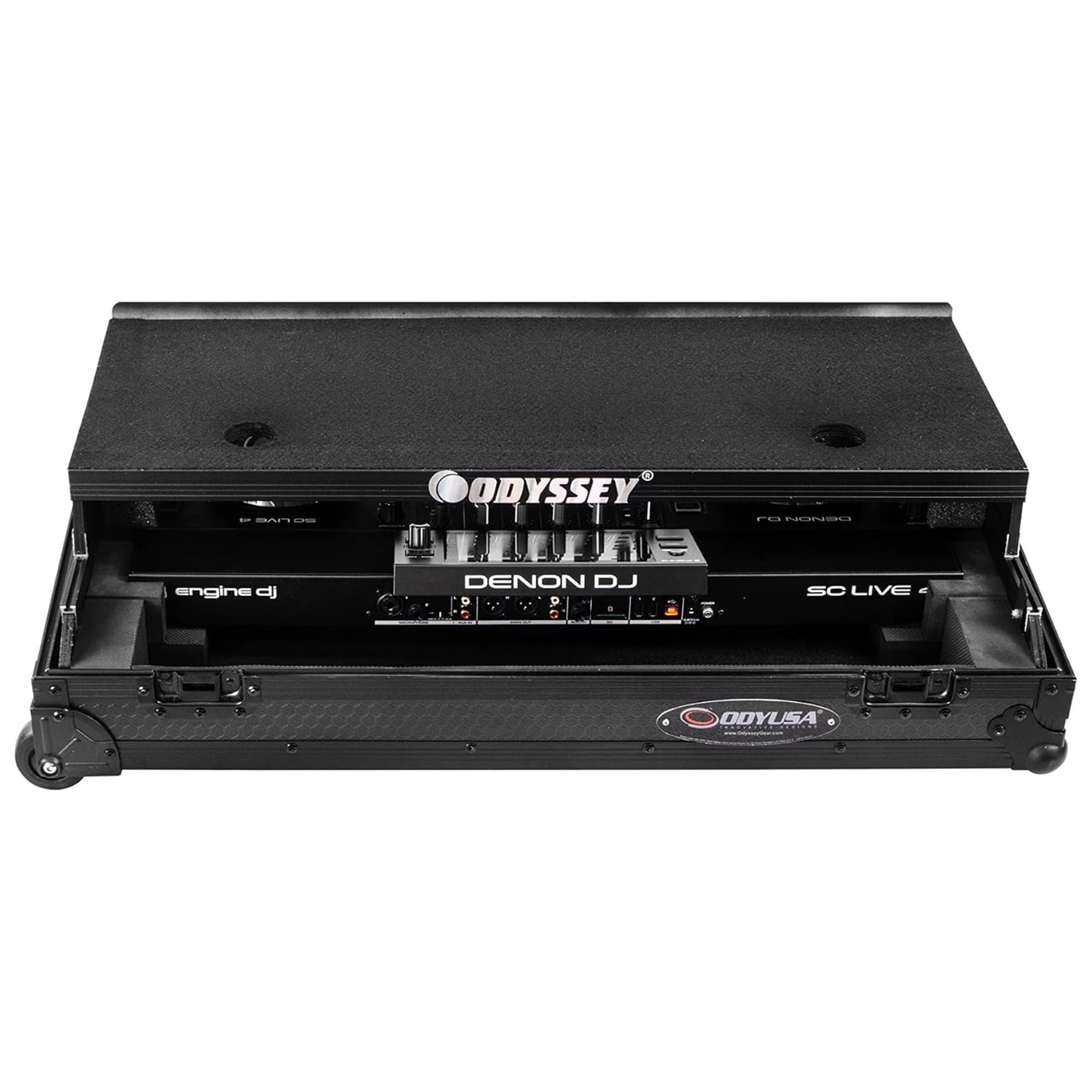 ODYSSEY Case for Denon DJ SC LIVE 4 I-Board with Laptop Glide Style Platform - VMInnovations