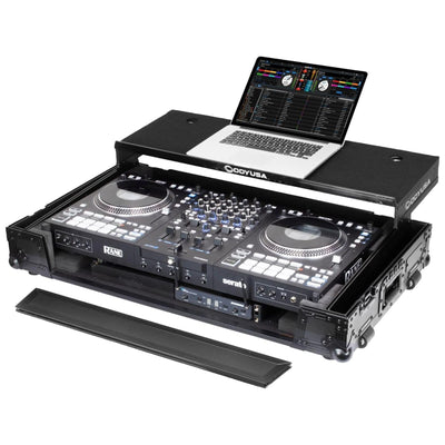 Odyssey RANE PERFORMER Black Label Flight Case w/ Glide Laptop Platform & Wheels - VMInnovations
