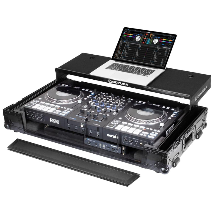 Odyssey RANE PERFORMER Black Label Flight Case w/ Glide Laptop Platform & Wheels