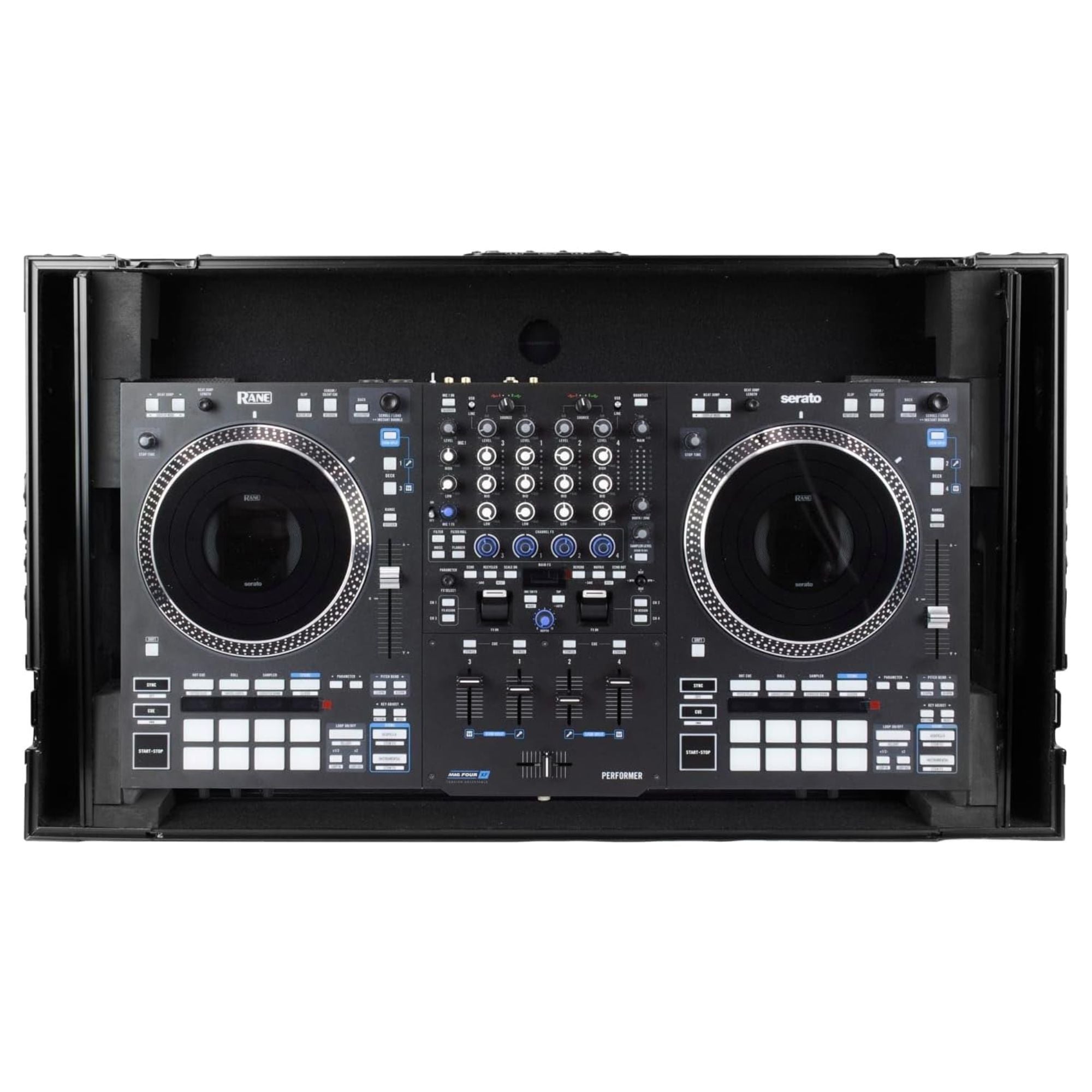 Odyssey RANE PERFORMER Black Label Flight Case w/ Glide Laptop Platform & Wheels - VMInnovations