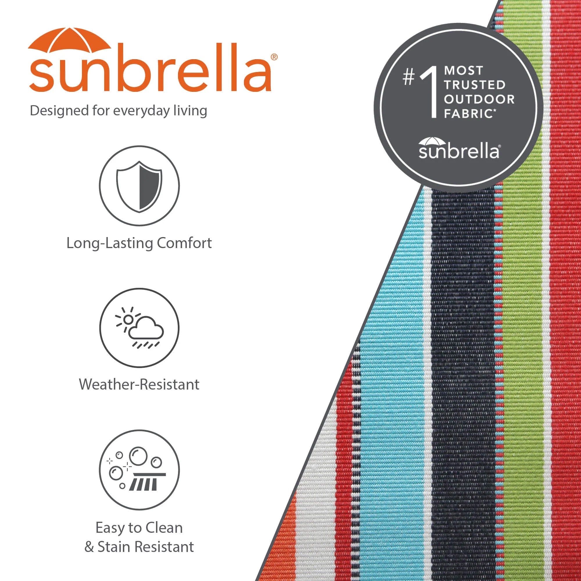 Vivere Double Sunbrella Hammock, Steel Stand, Portable Outdoor Lounge (Open Box) - VMInnovations